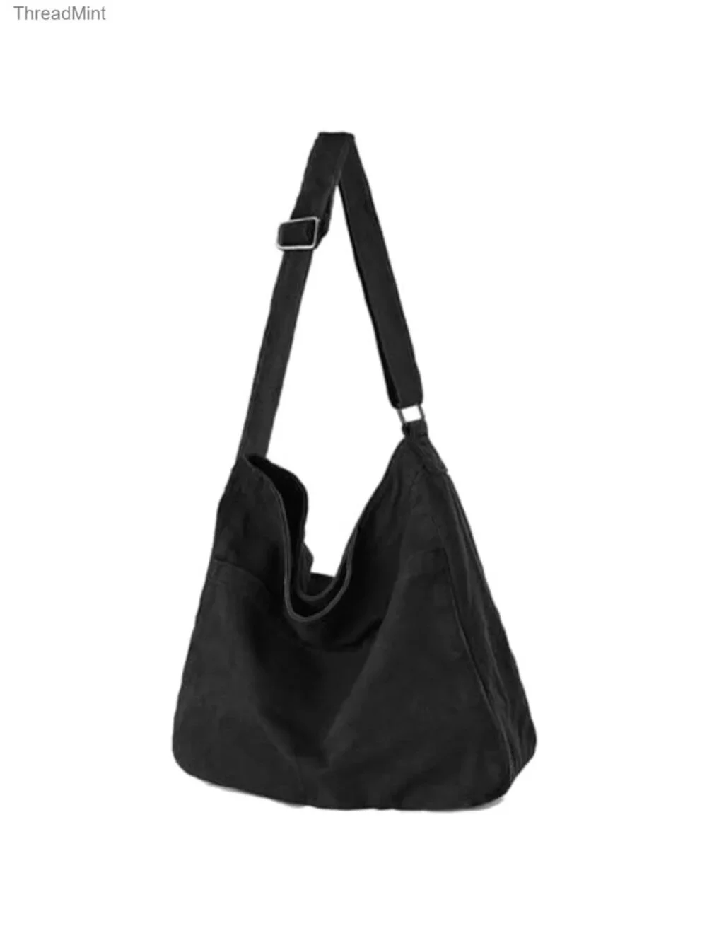 Canvas Crossbody Hobo Bag with Adjustable Strap, Travel Tote, Laptop Purse